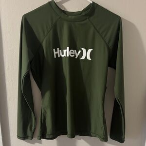Hurley Olive Long Sleeve UPF 50 top